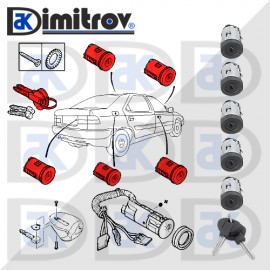Заключващи патрони 5 броя Fiat Scudo Ulysse